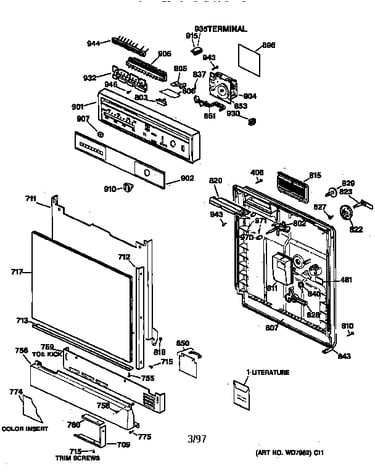 Escutcheon & door assembly