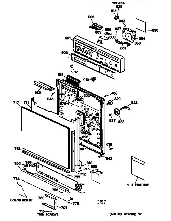 ESCUTCHEON & DOOR ASSEMBLY