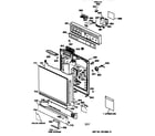 GE GSM603X-71AW escutcheon & door assembly diagram