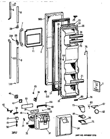 Freezer door