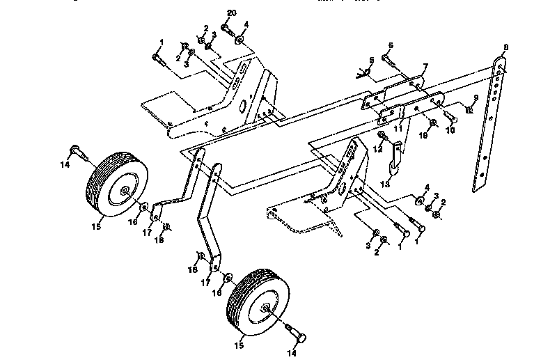 Wheel and depth stake assembly
