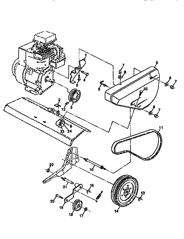 Belt guard and pulley assembly