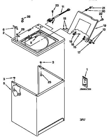 Top and cabinet