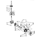 Kenmore 11027622790 gearcase, motor and pump diagram