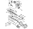 Kenmore 1069557925 motor and ice container diagram