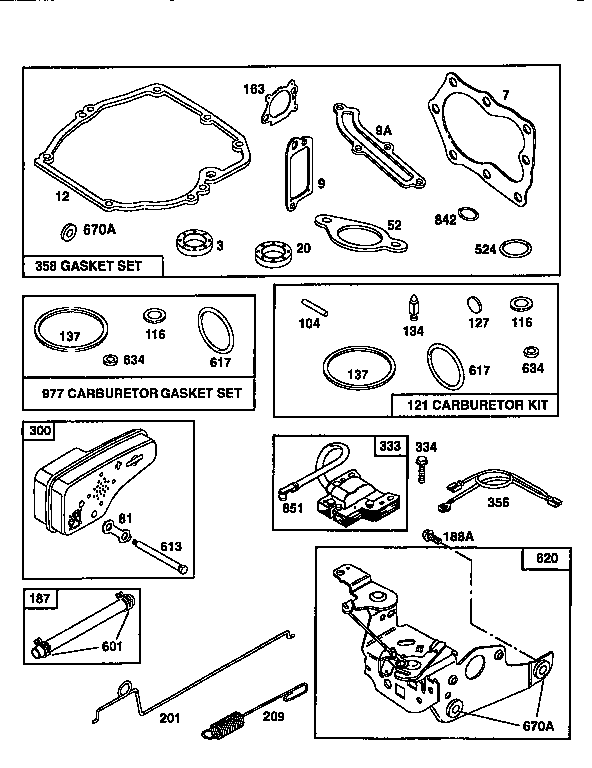 Air cleaner assembly and gasket set