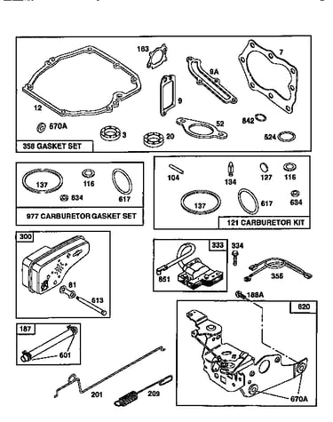Air cleaner assembly and gasket set