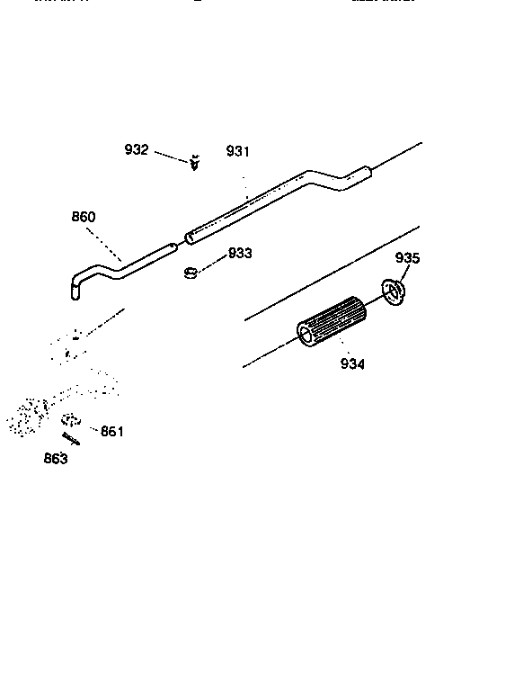 CHUTE CONTROL ROD ASSEMBLY