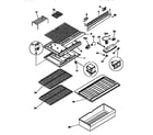 Kenmore 2539363011 shelves and accessories diagram