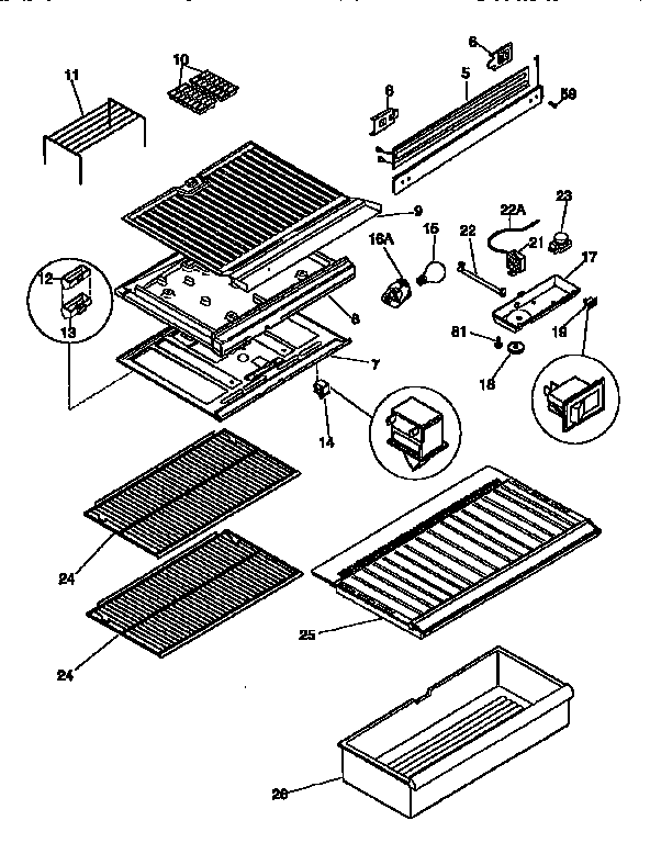 Shelves and accessories