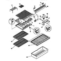 Kenmore 2539363091 shelves and accessories diagram