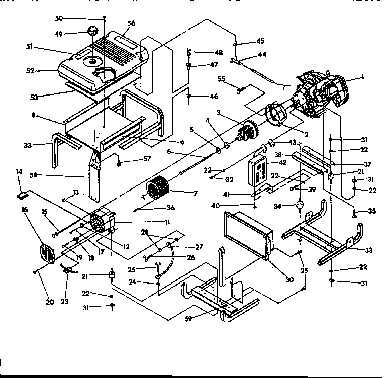 Cradle and stator assembly