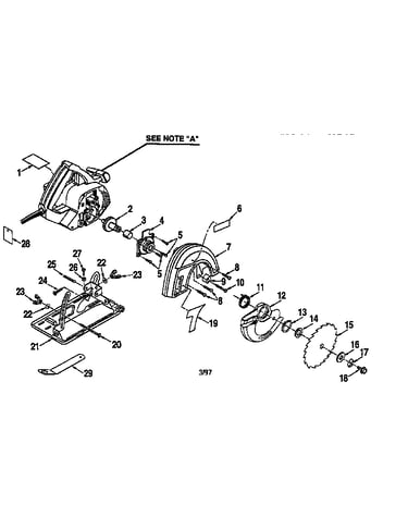 Base and blade assembly