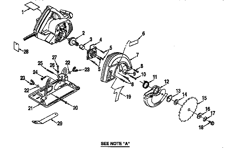 Base and blade assembly