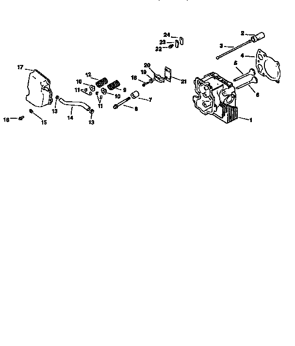 Cylinder head, valve and breather