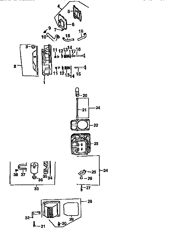 CYLINDER HEAD, VALVE AND BREATHER