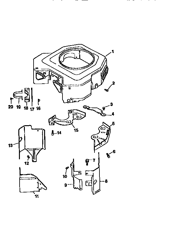 BLOWER HOUSING AND BAFFLES