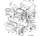 GE JE740GW02 microwave parts diagram
