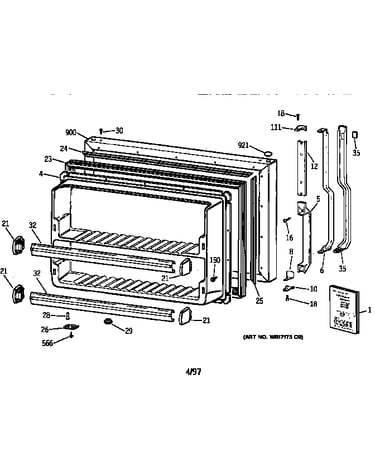 Freezer door