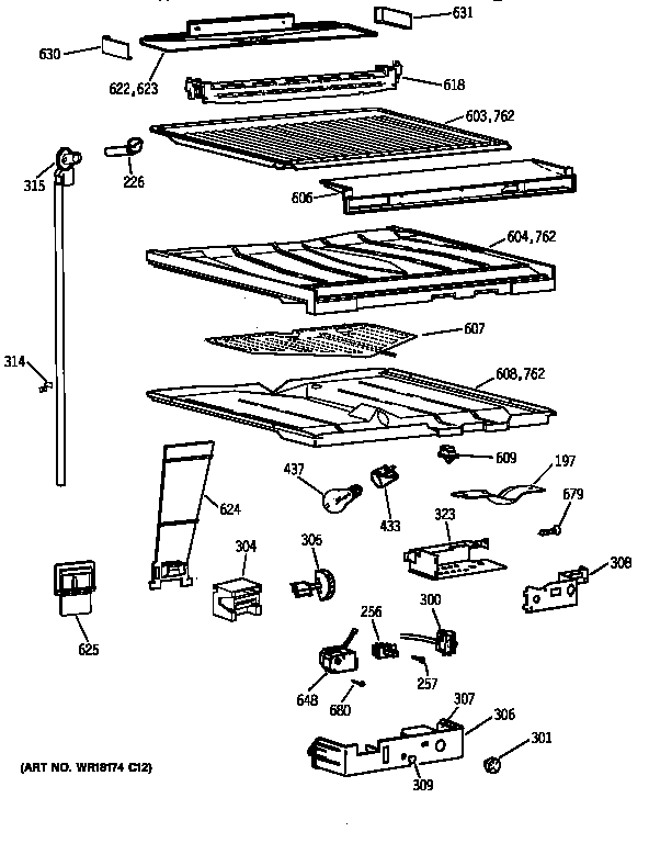 Compartment separator parts
