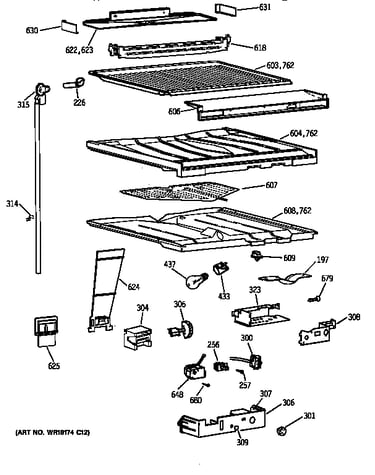 Compartment separator parts