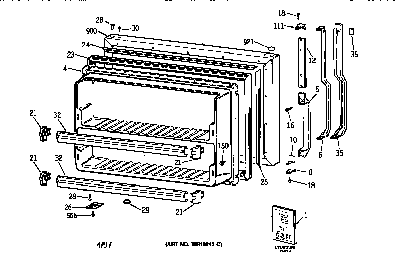 Freezer door