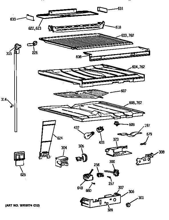 Compartment separator parts