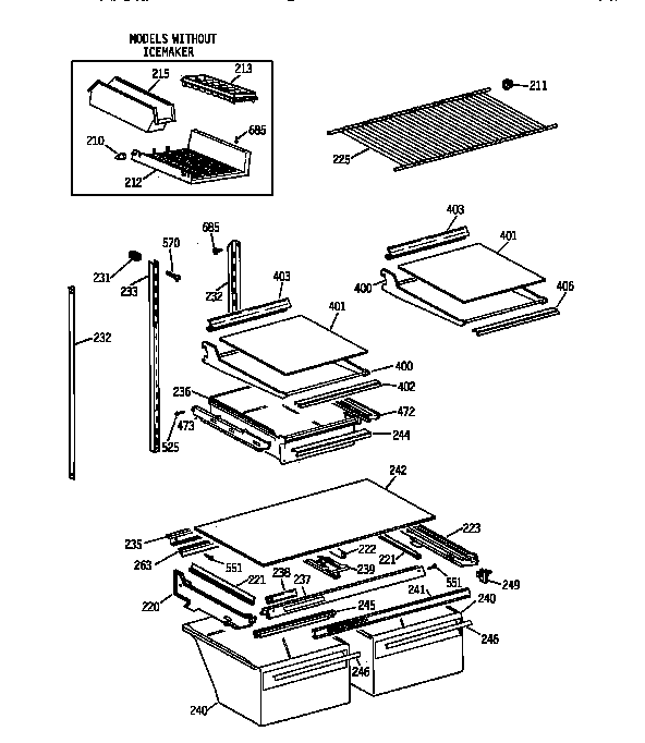 Shelf parts