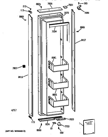 Freezer door