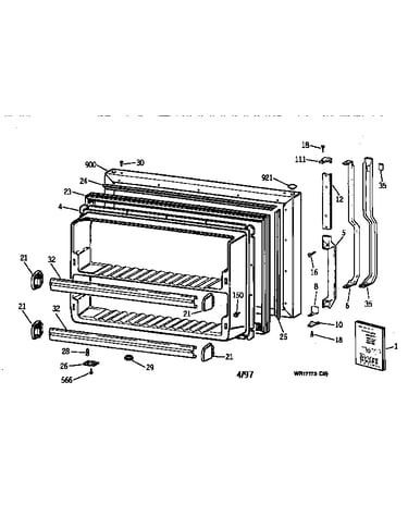 Freezer door
