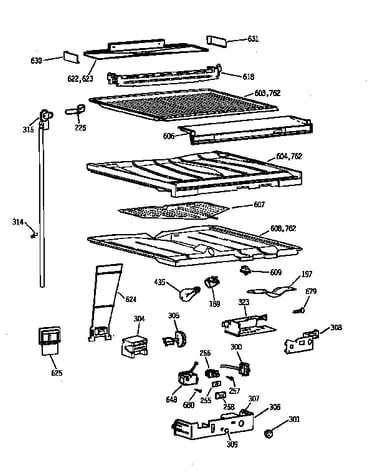 Compartment separator parts