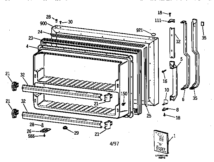 Freezer door
