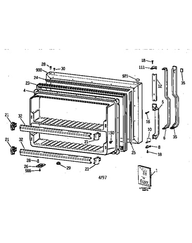 Freezer door