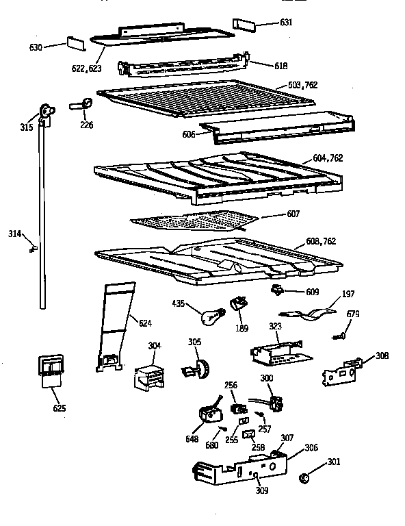Compartment separator parts