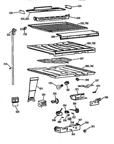 Compartment separator parts