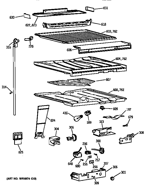 Compartment separator parts