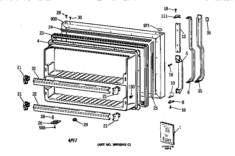 Freezer door