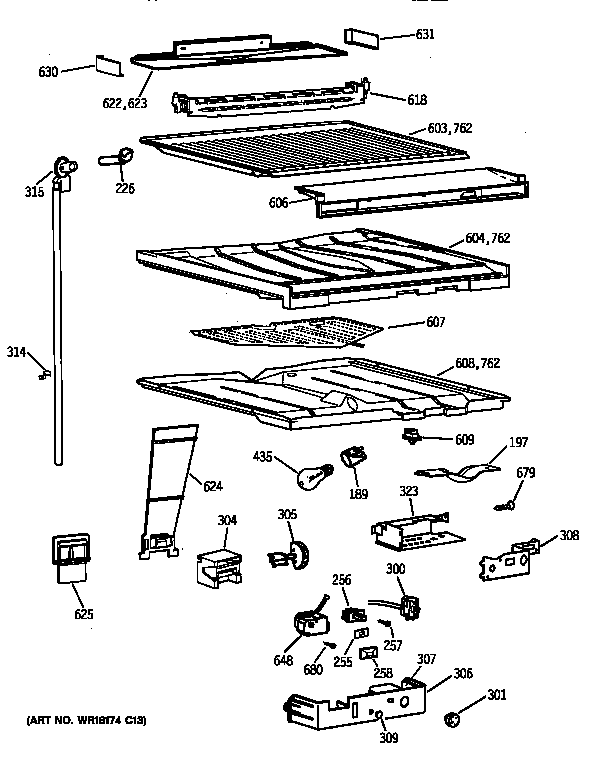 Compartment separator parts