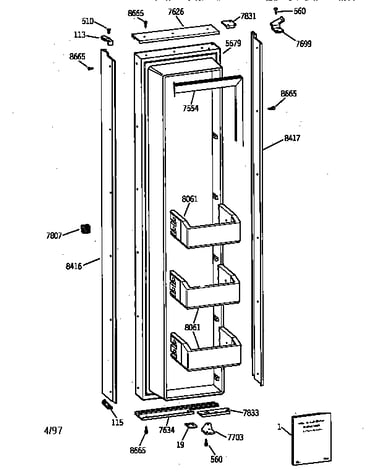 Freezer door
