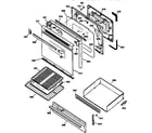 GE JGBP28BEW1AD door & drawer parts diagram
