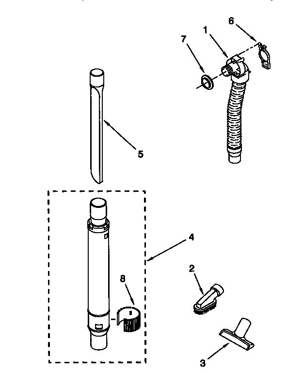 Hose and attachment