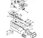 Whirlpool ED27DQXDN03 motor and ice container diagram