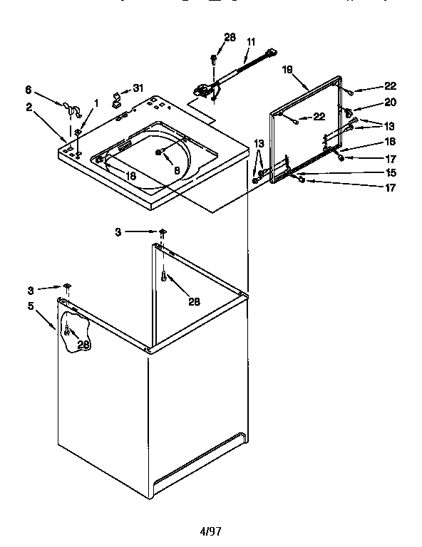 Top and cabinet