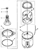 Agitator, basket and tub