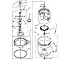 Kenmore 11026712692 agitator, basket and tub diagram