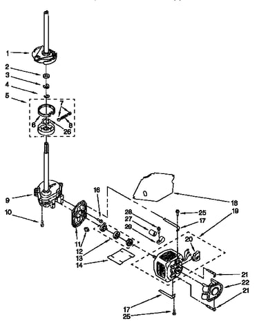 Brake, clutch, gearcase, motor
