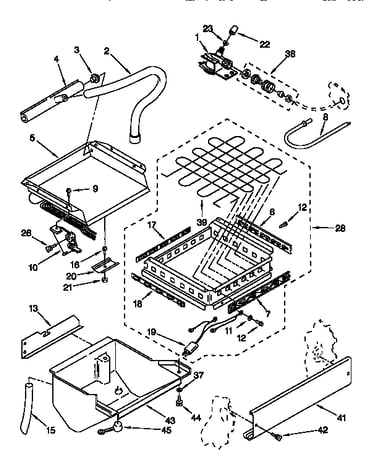 Evaporator, ice cutter grid