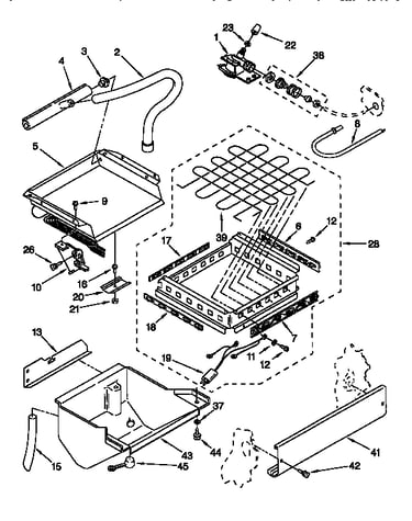 Evaporator, ice cutter grid