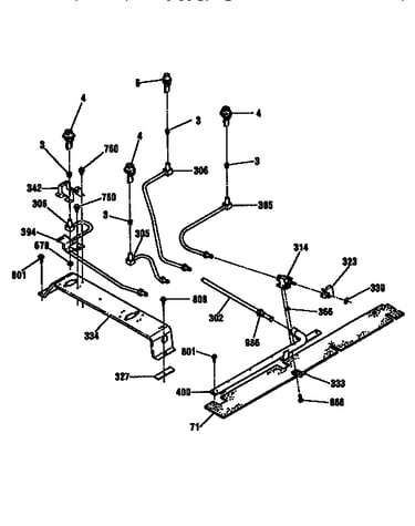 Top burner section