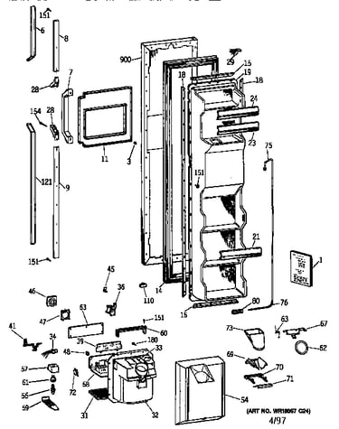 Freezer door